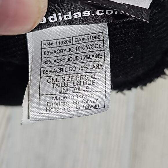 Adidas Unisex NBA Chicago Bulls Knit Winter Hat Acrylic & Wool Black - Picture 5 of 7